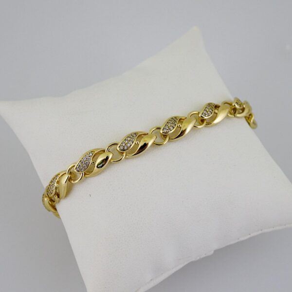 B1668 Bracelet - Pulseras - Zircon Stone - 14K Real Color
