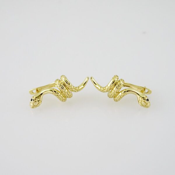 E2107 Earrings - Aretes - Plain - 14K Real Color