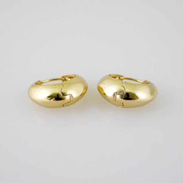 E2108 Earrings - Aretes - Plain - 14K Real Color