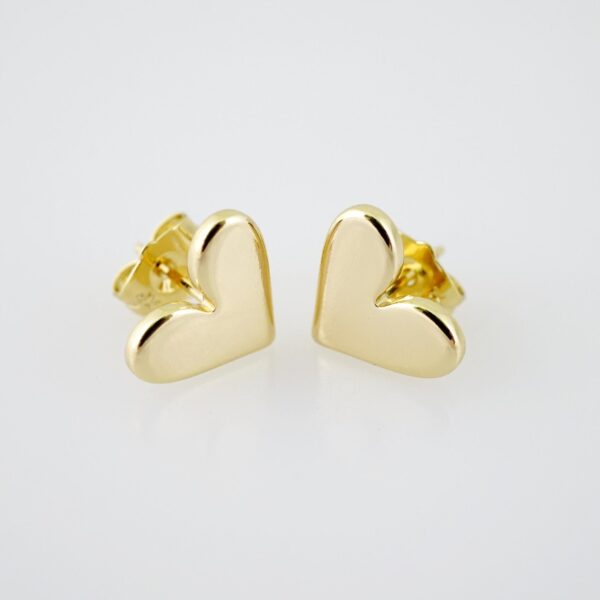 E2111 Earrings - Aretes - Plain - 14K Real Color