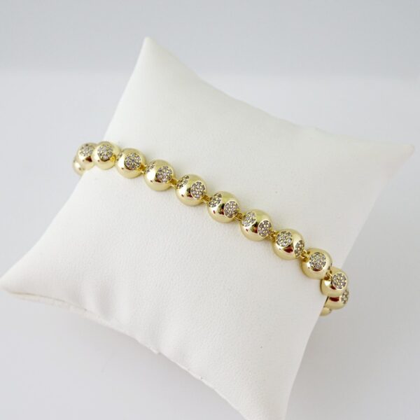 B1700 Bracelet - Pulseras - Zircon Stone - 14K Real Color