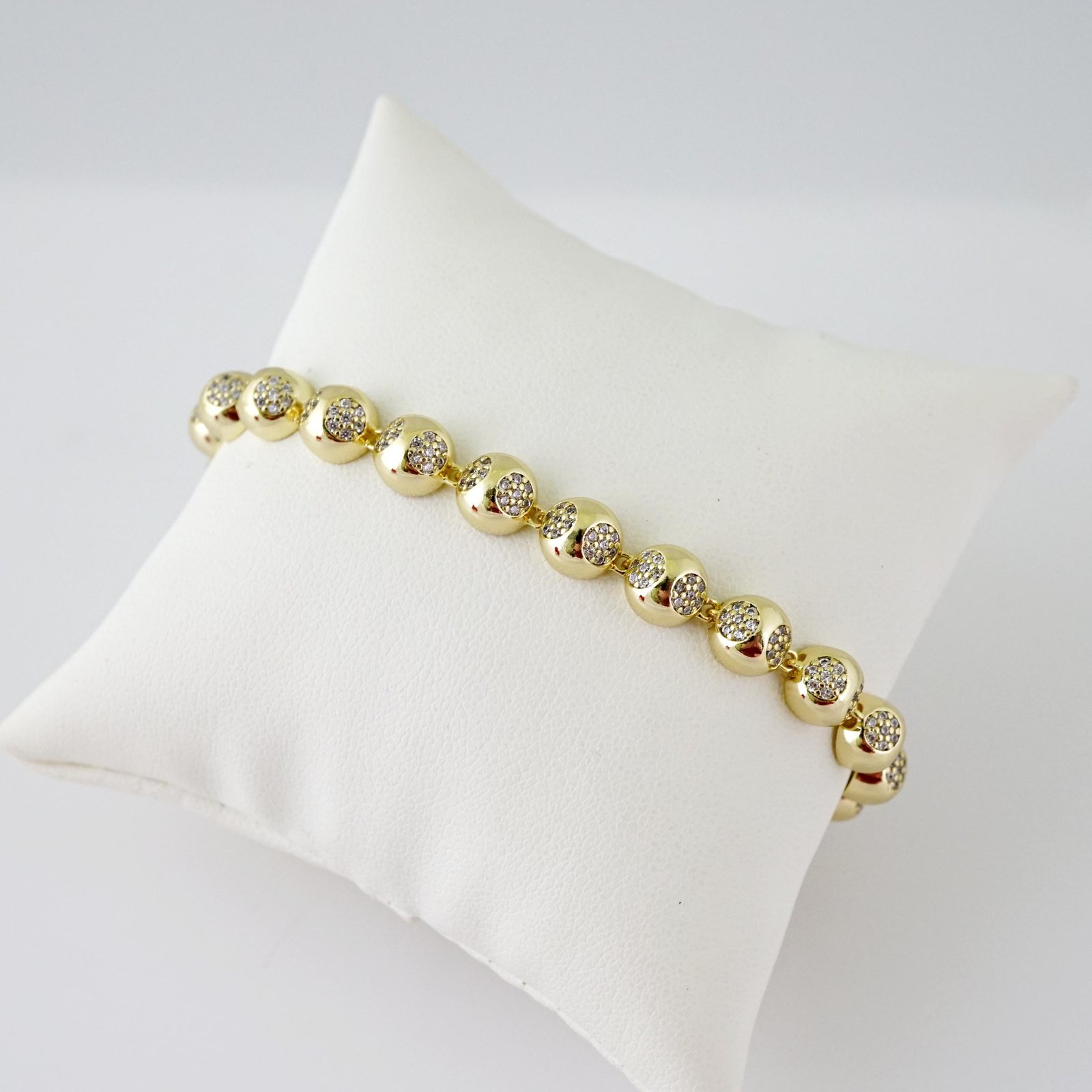 B1700 Bracelet - Pulseras - Zircon Stone - 14K Real Color