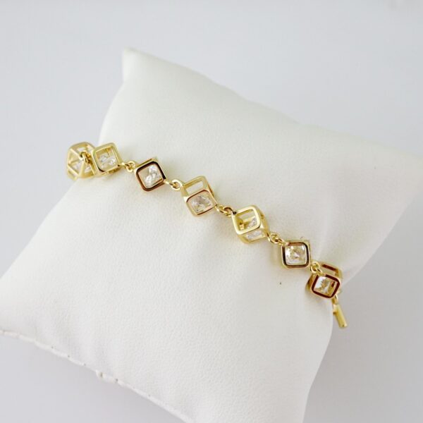 B1702 Bracelet - Pulseras - Zircon Stone - 14K Real Color