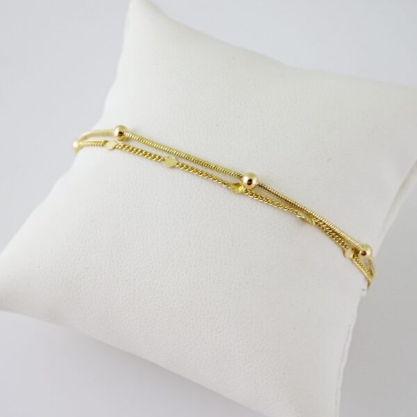 B1707 Bracelet - Pulseras - Plain - 14K Real Color