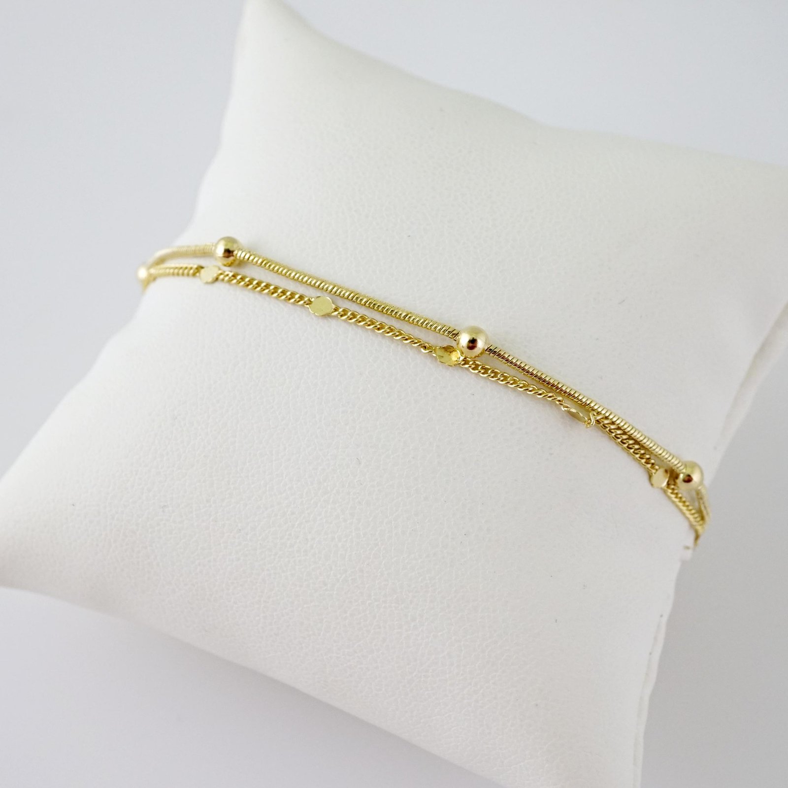 B1707 Bracelet - Pulseras - Plain - 14K Real Color