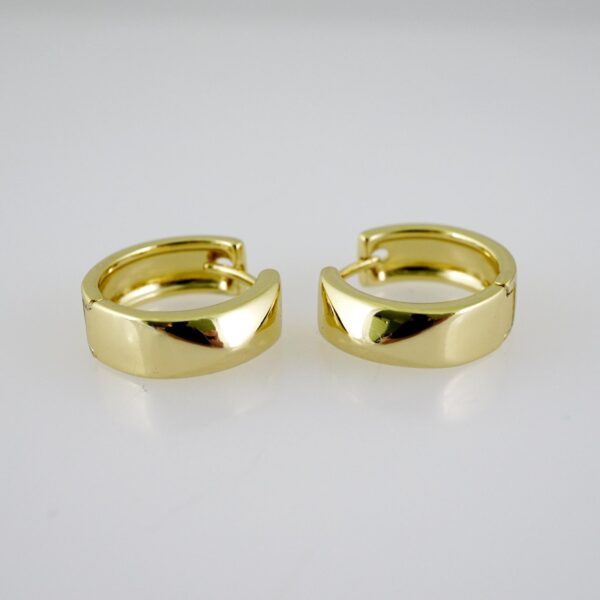 E2609 Earrings - Aretes - Plain - 14K Real Color