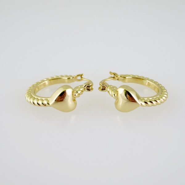 E2617 Earrings - Aretes - Plain - 14K Real Color