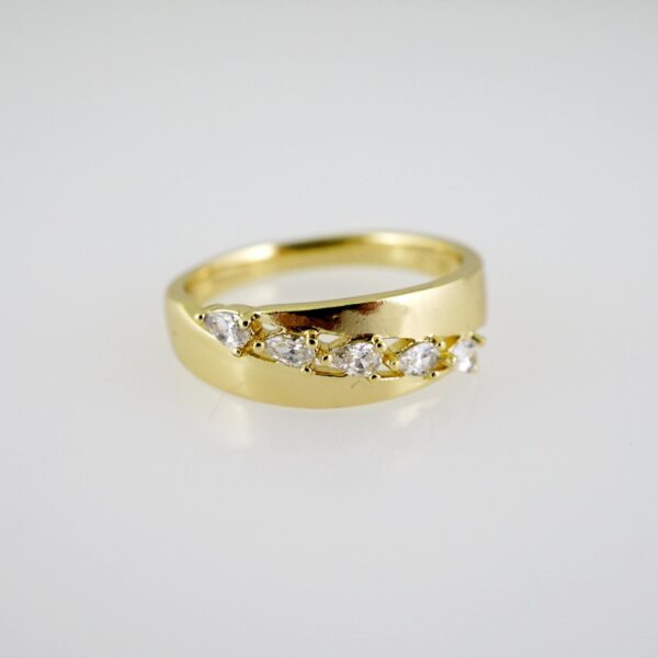 R809 RING - ANILLO - Zircon Stone - 14K Real Color