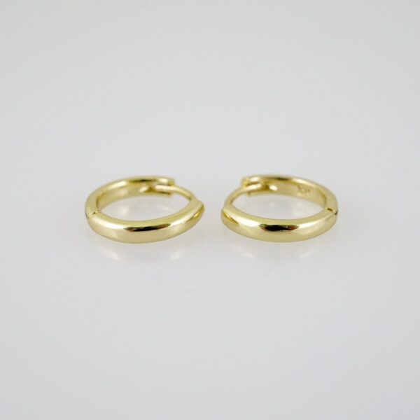 E2142 Earrings - Aretes - Plain - 14K Real Color