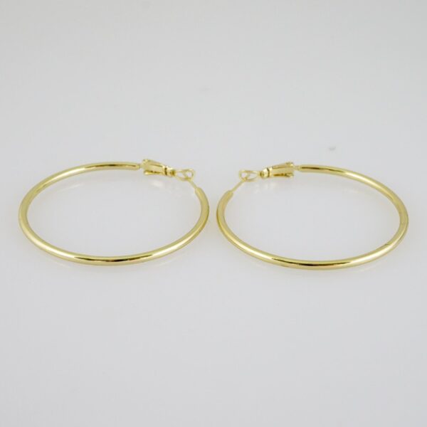 E2148 Earrings - Aretes - Plain - 14K Real Color
