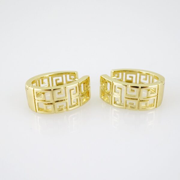 E2624 Earrings - Aretes - Plain - 14K Real Color