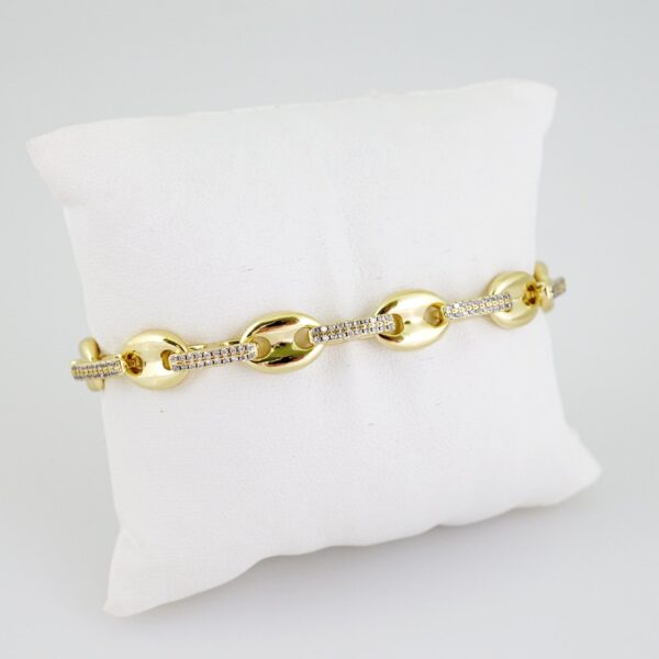B1459 Bracelet - Pulseras - Zircon Stone - 14K Real Color