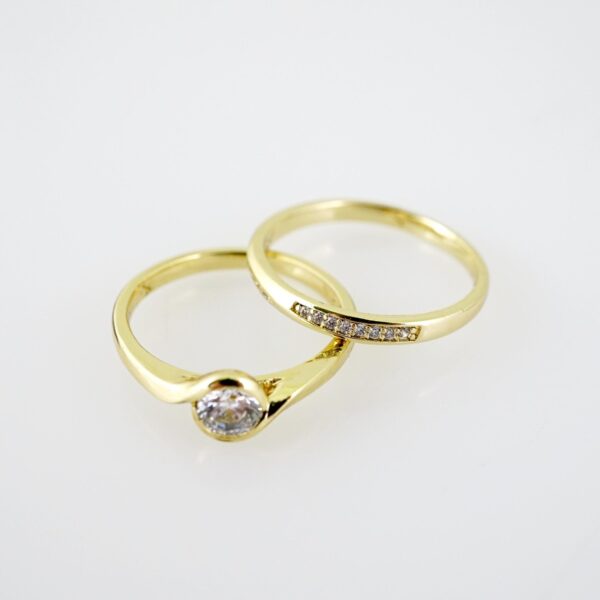 R117E RING - ANILLO - Zircon Stone - 14K Real Color