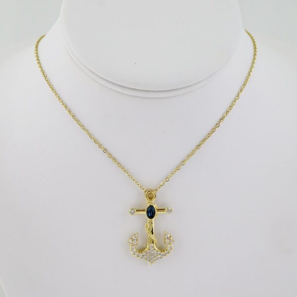 SET1594 Cadenas - Colgante -  Chain W - Pendants - 14K Real Color - Zircon Stone - 2mmX50cm
