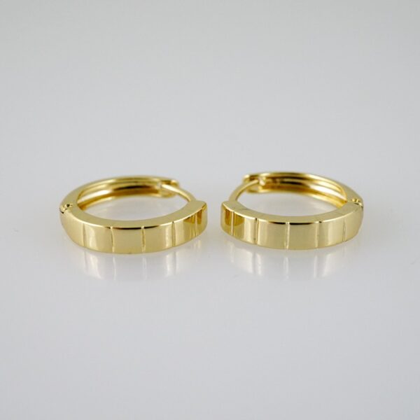 E2627 Earrings - Aretes -Plain - 14K Real Color
