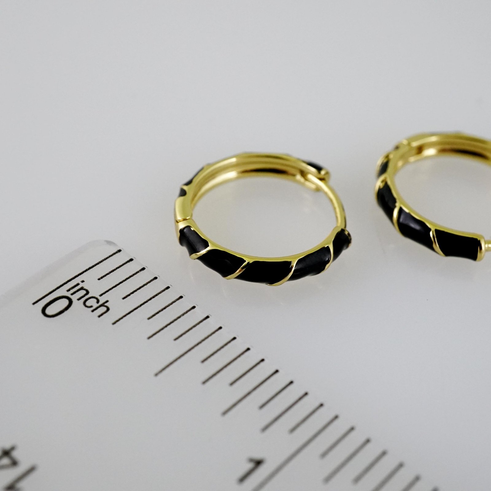 E2628 Earrings - Aretes - Plain - 14K Real Color - Image 3