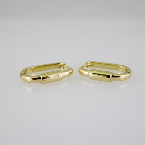 E2636 Earrings - Aretes -Plain - 14K Real Color