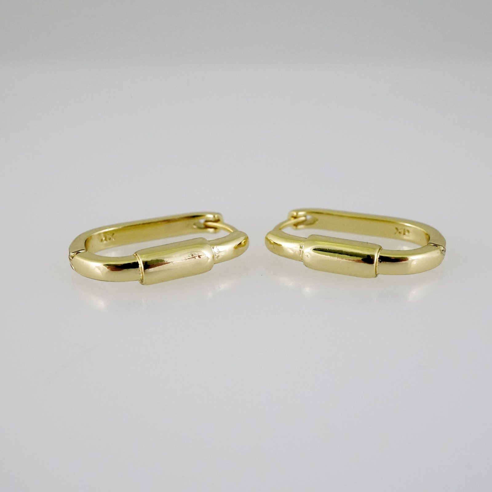 E2636 Earrings - Aretes -Plain - 14K Real Color