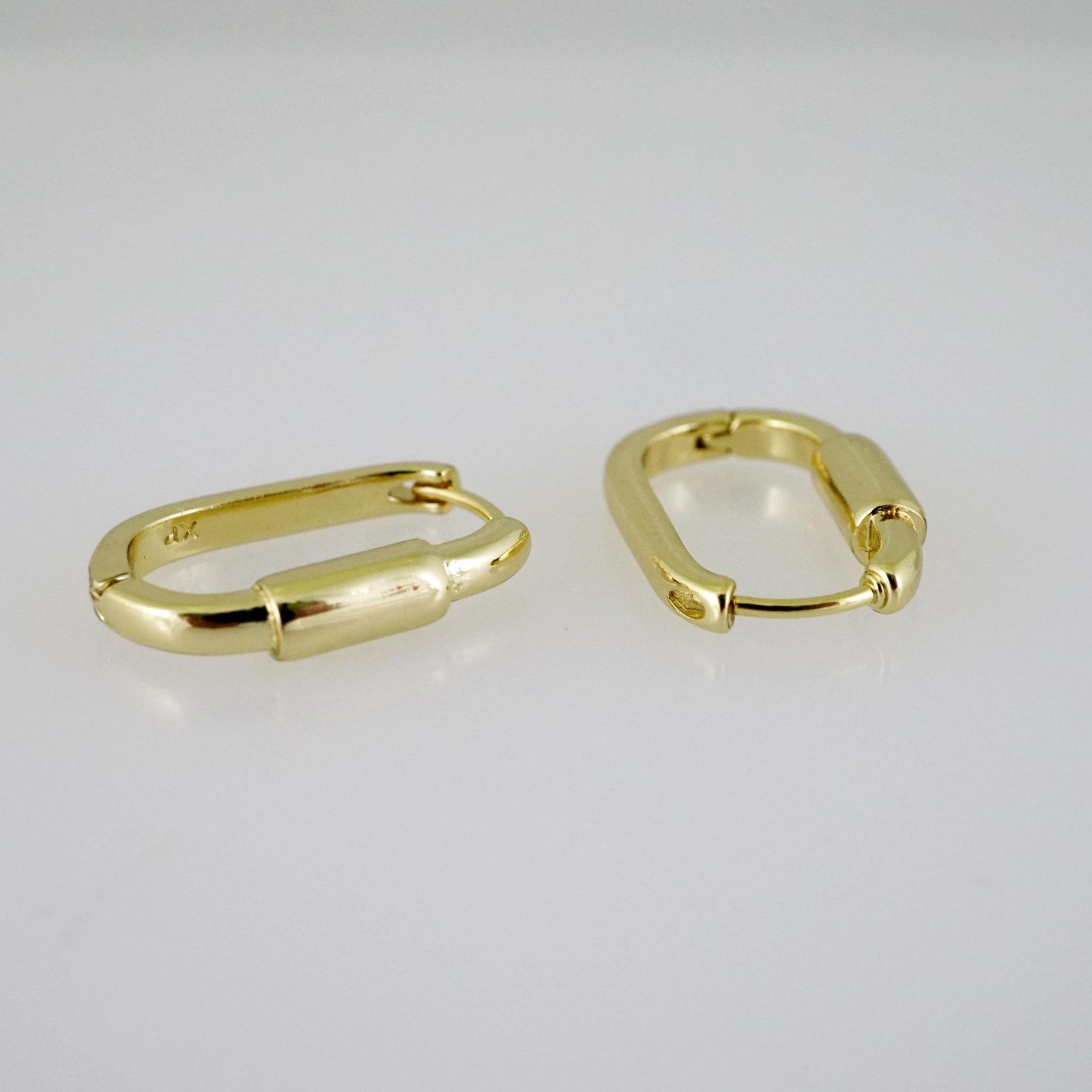 E2636 Earrings - Aretes -Plain - 14K Real Color - Image 2