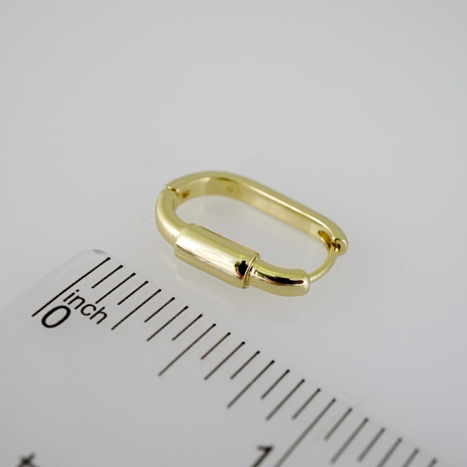 E2636 Earrings - Aretes -Plain - 14K Real Color - Image 3