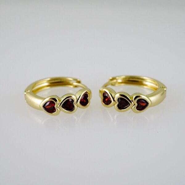 E2647 Earrings - Aretes -Plain - 14K Real Color