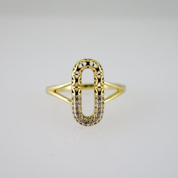 R816 RING - ANILLO - Zircon Stone - 14K Real Color