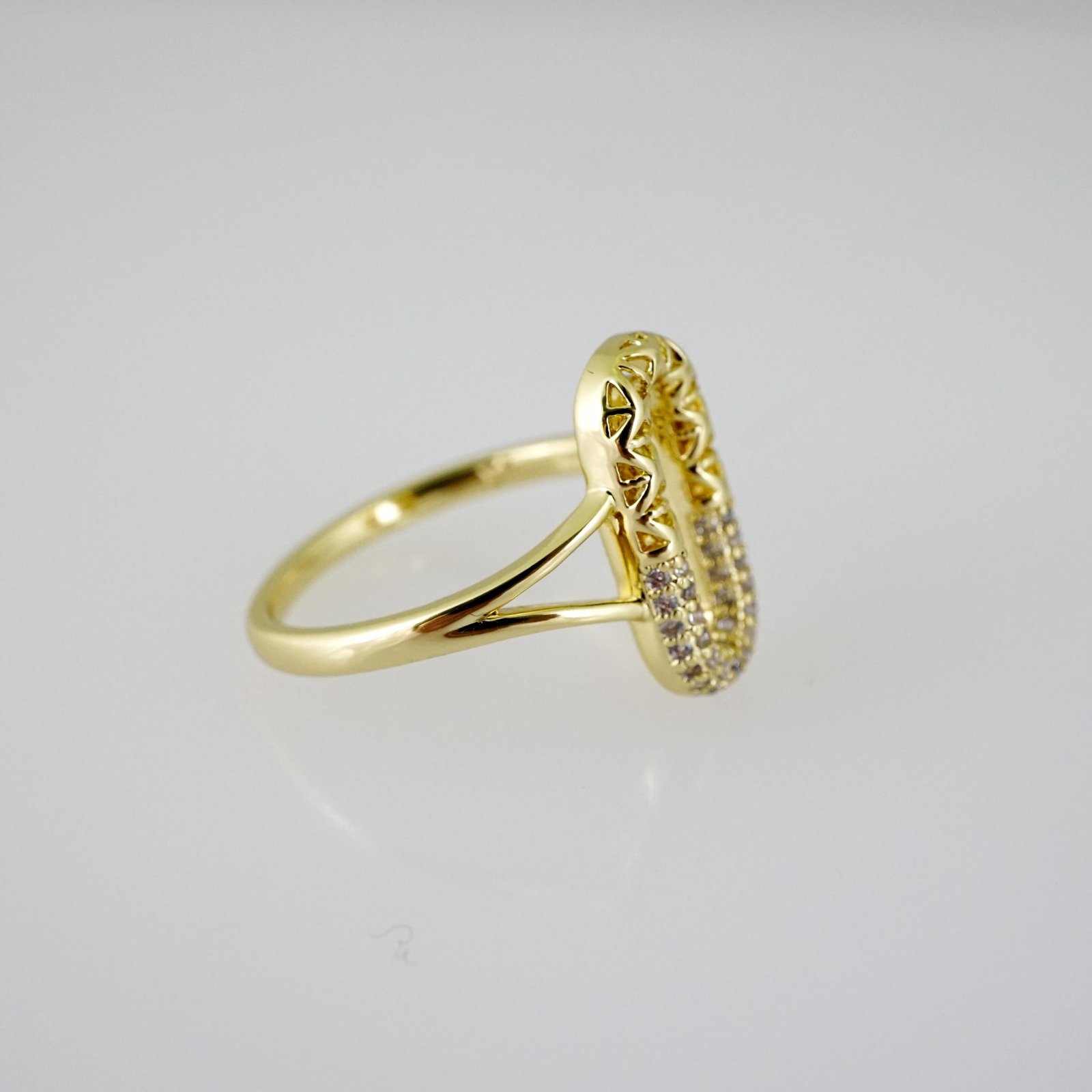 R816 RING - ANILLO - Zircon Stone - 14K Real Color - Image 2
