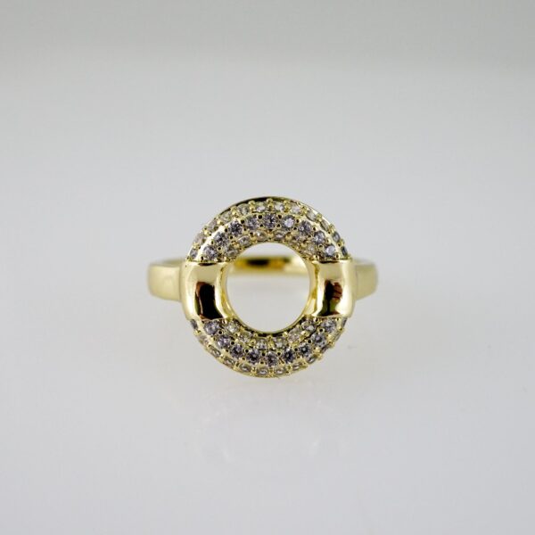 R818 RING - ANILLO - Zircon Stone - 14K Real Color