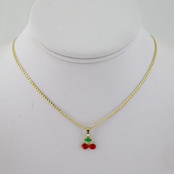 SET1806  Cadenas & Colgantes - Chain - Pendants - Zircon Stone - 14K Real Color - 2mmX45cm