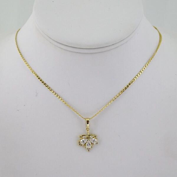 SET1807 Cadenas & Colgantes - Chain - Pendants - Zircon Stone - 14K Real Color - 2mmX50cm