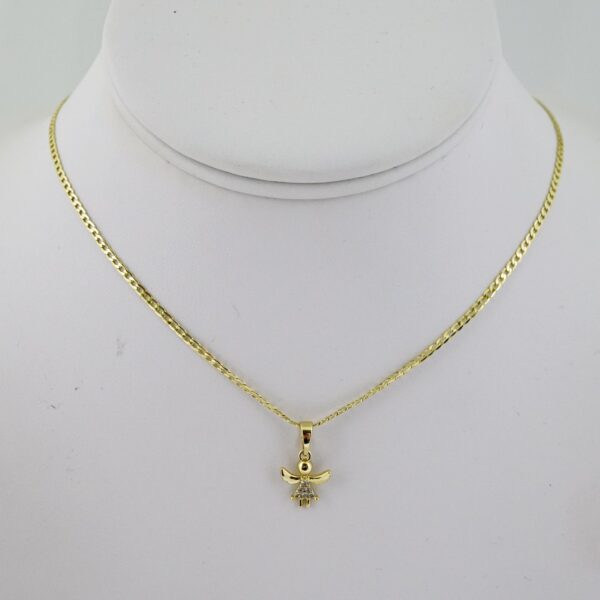 SET1811 Cadenas & Colgantes - Chain - Pendants - Zircon Stone - 14K Real Color - 2mmX45cm