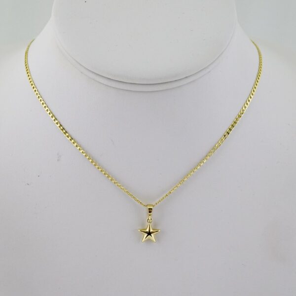 SET1814 Cadenas & Colgantes - Chain - Pendants - Plain - 14K Real Color - 2mmX45cm