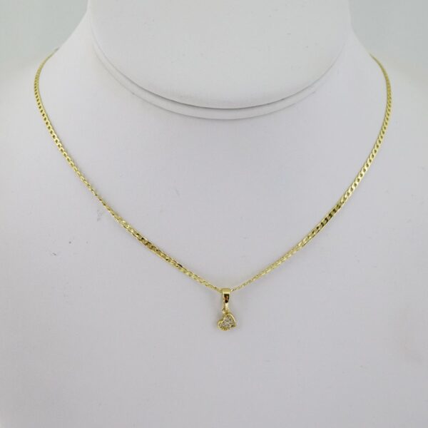 SET1815 Cadenas & Colgantes - Chain - Pendants - Zircon Stone - 14K Real Color - 2mmX45cm