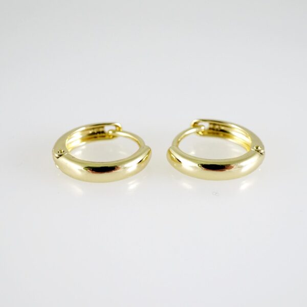 E2654 Earrings - Aretes -Plain - 14K Real Color