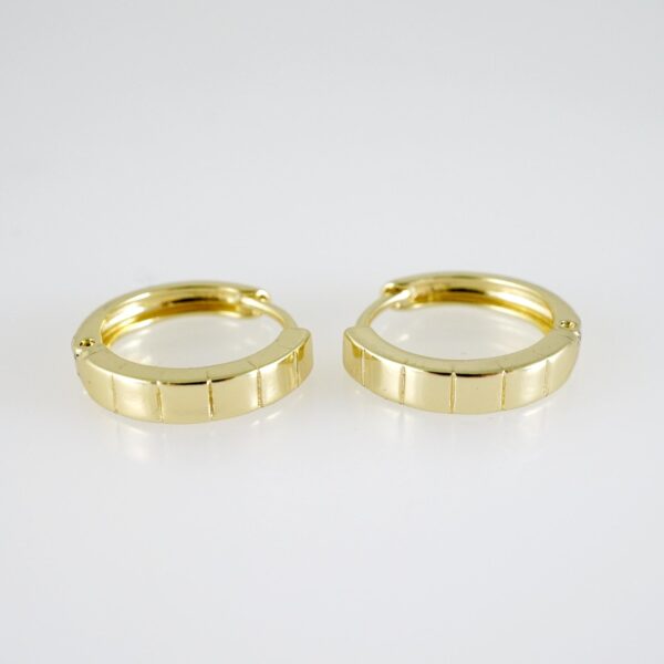 E2656 Earrings - Aretes -Plain - 14K Real Color