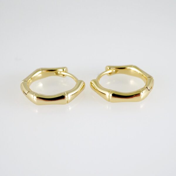 E2661 Earrings - Aretes -Plain - 14K Real Color