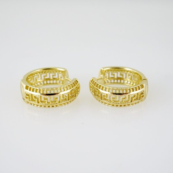 E2683 Earrings - Aretes -Plain - 14K Real Color