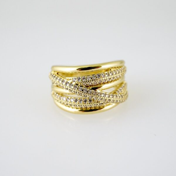 R846 RING - ANILLO - Zircon Stone - 14K Real Color