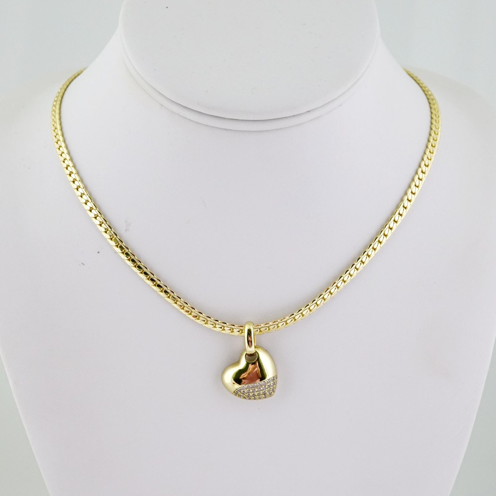SET1818 Cadenas & Colgantes - Chain - Pendants - Zircon Stone - 14K Real Color - 3mmX45cm