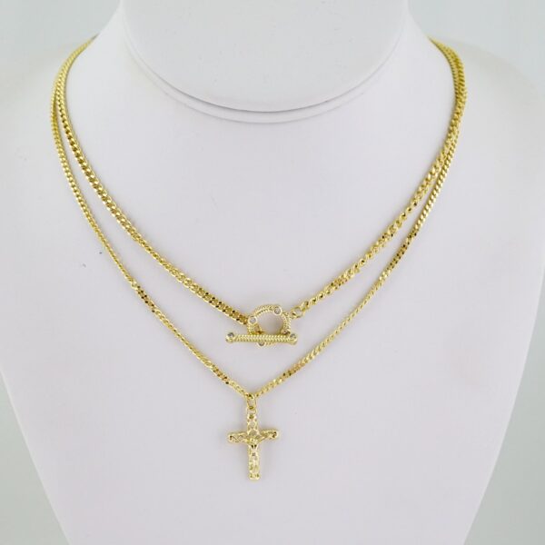 SET1820 Cadenas & Colgantes - Chain - Pendants - Zircon Stone - 14K Real Color - 3mmX50cm