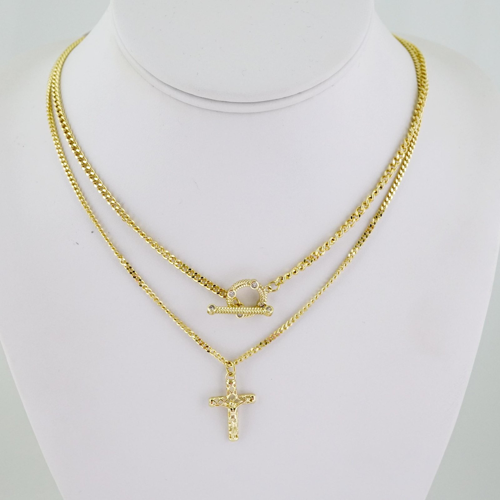 SET1820 Cadenas & Colgantes - Chain - Pendants - Zircon Stone - 14K Real Color - 3mmX50cm