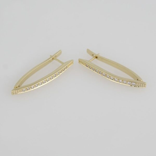 Earrings Woman/ Aretes Dama/  Zircon Stone/  14K Real Color/ E0036