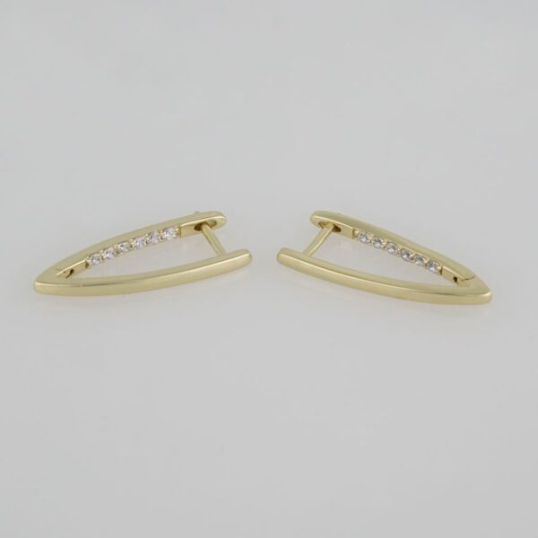 Earrings Woman/ Aretes Dama/  Zircon Stone/  14K Real Color/ E0043