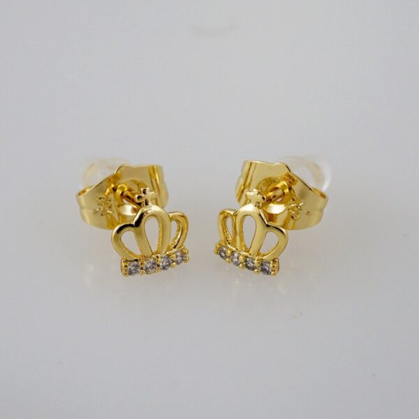 Women Earrings/ Aretes Dama/  Zircon Stone/  14k Real Color// E843