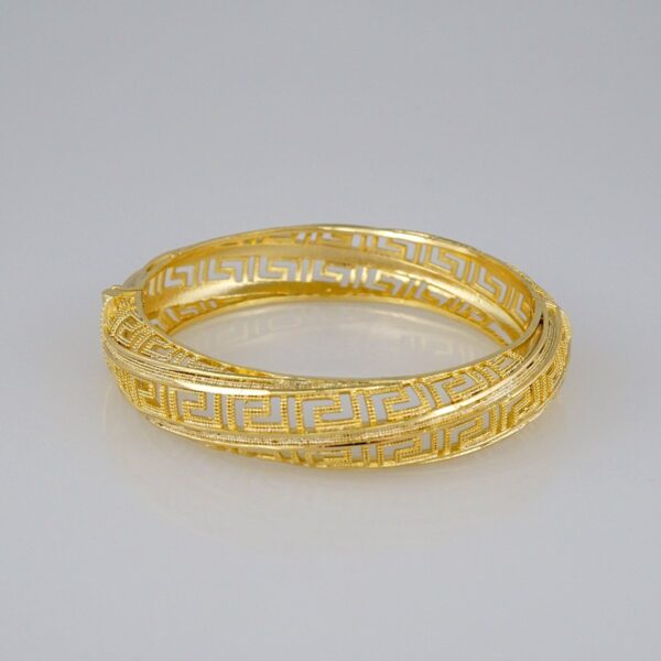 Bangles Women/ Pulsos Dama/  Plain/  14K Real Color// P227