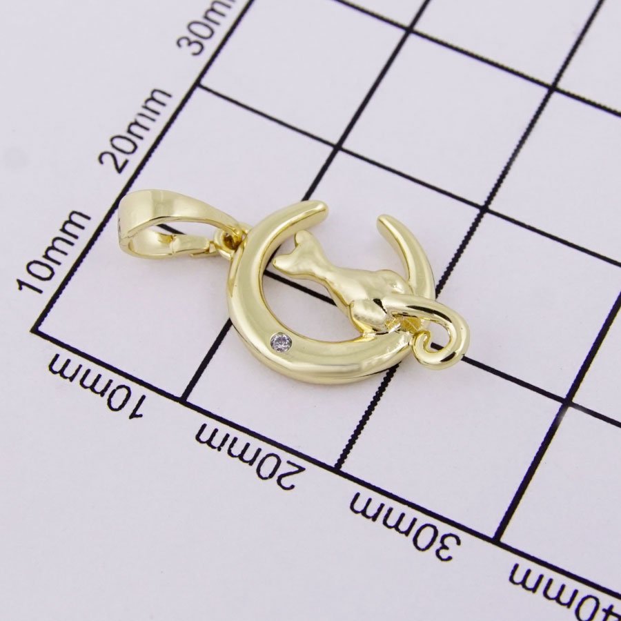 Pendants / Colgantes/// 14K Real Color/// Zircon Stone/// FREE SHIPPING OVER $50.00 DOLLAR PURCHASE//PEN67 - Image 2