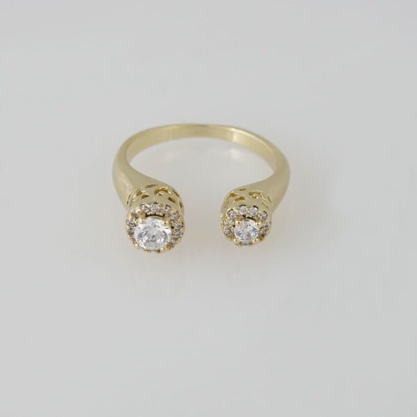 Woman Ring/ Anillos Damas/ Open Size/  Zircon Stone/  14K Real Color/R002