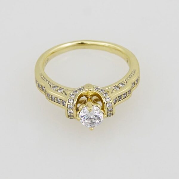 R038 Ring - Anillos Damas - Zircon Stone - 14K Real Color