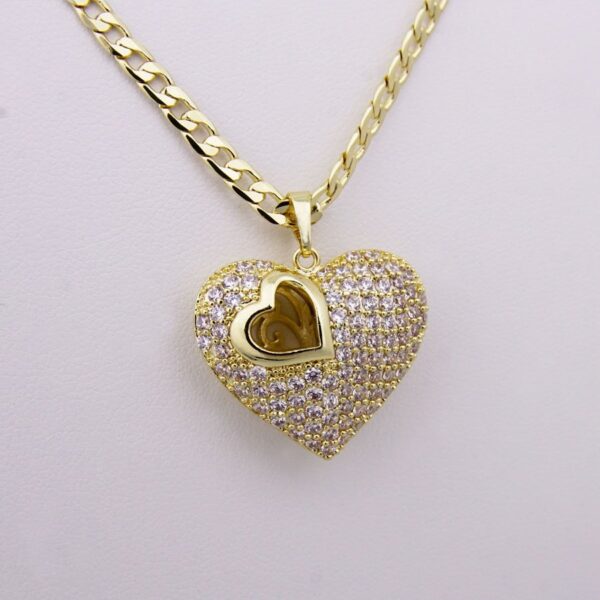 Cadenas & Colgantes/ Chain W/ Pendants /14K Real Color/ Zircon Stone/ 4mm X 45cm// SET02