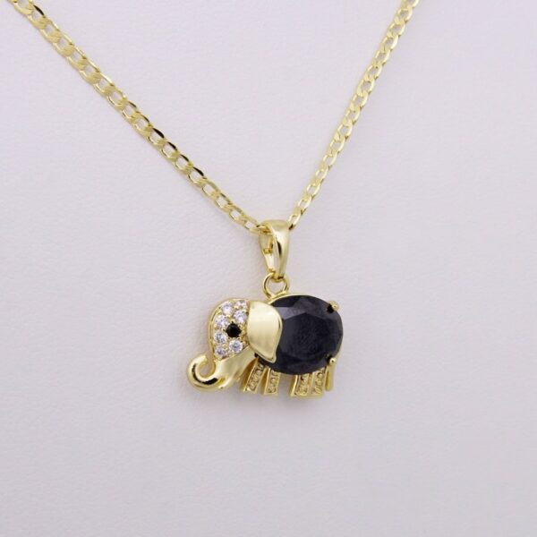 Cadenas & Colgantes/ Necklaces W/ Pendants / 14K Real Color/ Zircon Stone/ 2mm X 45cm// SET54